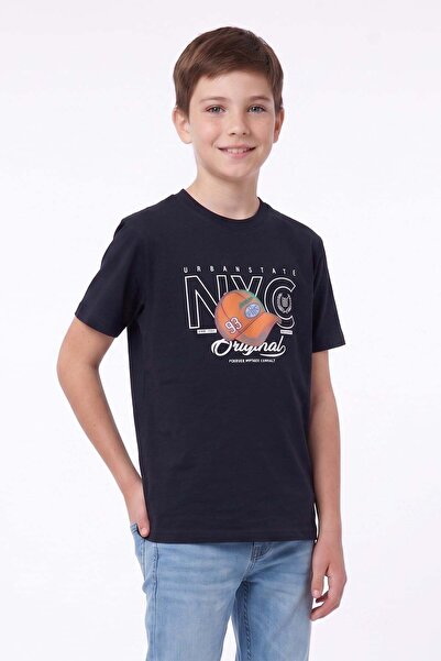 Fulla Moda Αγόρι μπλουζάκι από 100% βαμβάκι New York Printed
