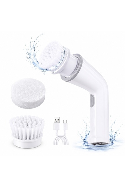 divendi-ro Perie electrică rotativă, fără fir, 5W, cu 2 capete de perie și în...