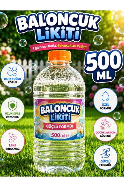 a v d a 500ml Kaliteli Formül Baloncuk Sıvısı Likiti Köpük Tabancası Baloncuk...