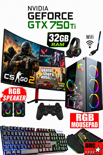 Dmc N16x (GTA 5) İ5 4570,32GB RAM,500GBHDD,256GB SSD,4GB GTX750Ti,23,8 Curved...