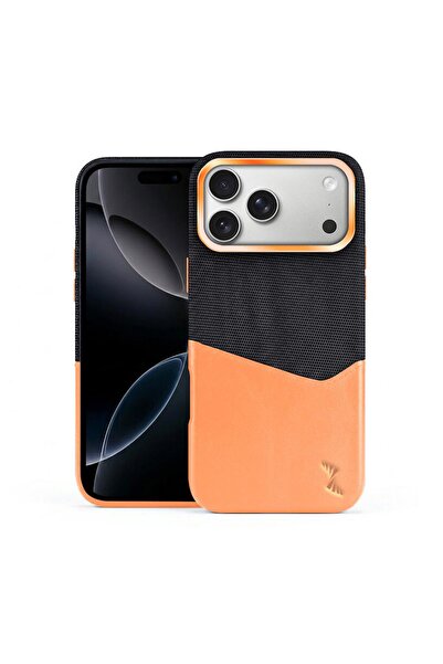 Zebana Apple iPhone 17 Pro Uyumlu Kılıf Zeyra M-Safe Kartlıklı Deri Kılıf Kah...