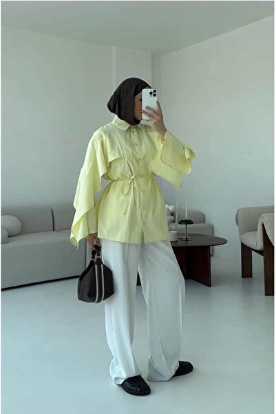 MODA POPLİN DETAYLI GÖMLEK