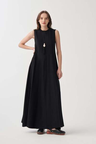 ALLDAY Black-kup detailed fit dress