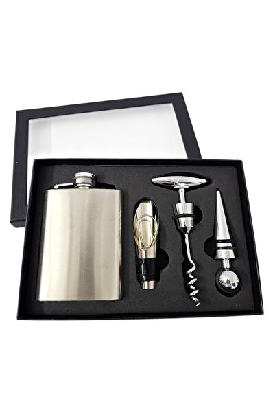 velve Set pentru barbati cu plosca inox si accesorii pentru bauturi, in cutie...