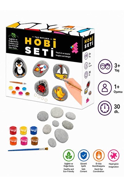 Zetzeka HOBİ SETİ Taş Boyama Seti 3+ Yaş 1+ Oyuncu