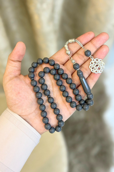 NAMAT سبحة صلاة عالية الجودة من الراتنج الباكليت 45 حبة مع شرابة من الفولاذ ا...