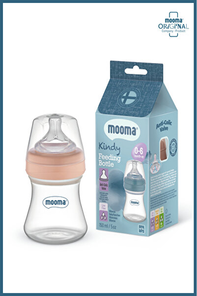 MOOMA Kindy Doğal Tepkili Antikolik PP Biberon 150 ml – 0–6 Ay (Yavaş Akış) –...