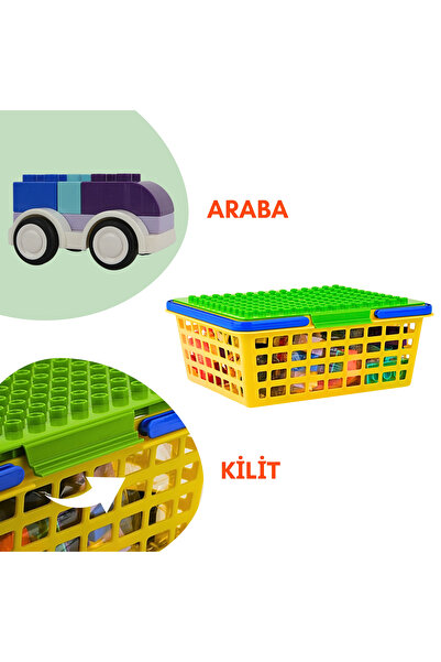58 PCS CREATIVE BLOCKS WITH BI-BLOCKS BASKET