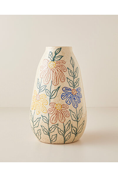 English Home Lauren Seramik Vazo 19x19x39 cm Multicolor