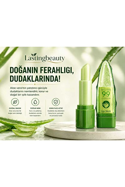 lasting beauty Aloe Vera Özlü Sihirli Ruj Renk Değiştiren 24 Saat Kalıcı Ruj