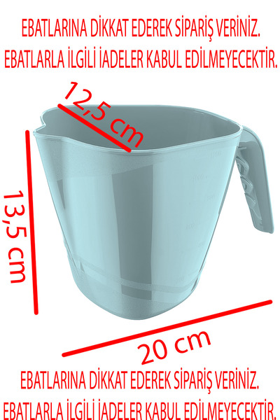 Emofom Cana de toaletă 1200 ml Cana de toaletă Găleată cu apă pentru baie Recipient pentru udarea florilor
