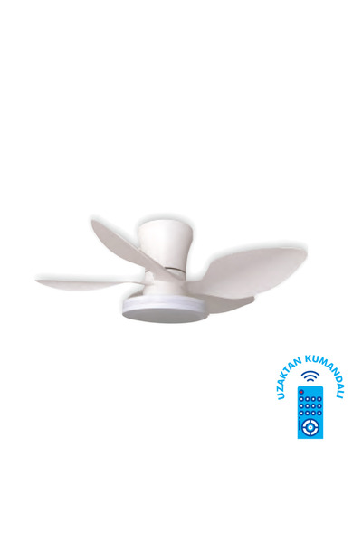 Vanti KCF304 30 WATT LEDLI DEKORATIF PLASTIK TAVAN VANTILATÖRÜ BEYAZ