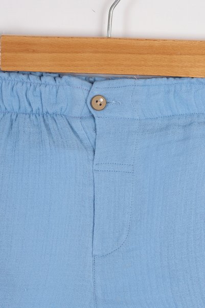 Pollito Set cămașă și pantaloni scurți de muselină pentru fete