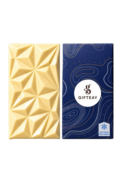 Gifteay Crystal Series %100 Beyaz Belçika Çikolatası Kristal Desenli Şık Kahv...