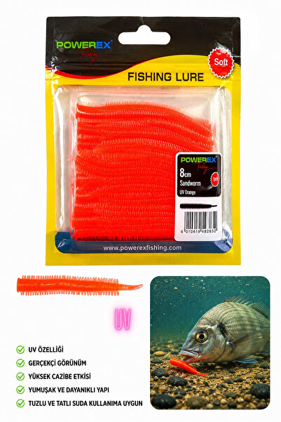 sr sazanrig Karides Kokulu Sandworm 8cm LRF Silikonu