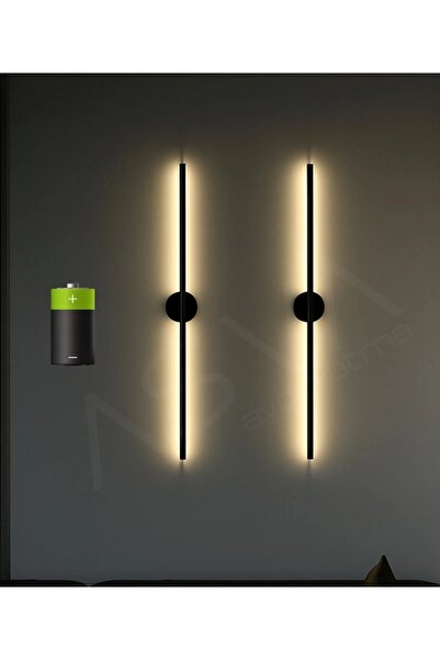 Betül Home Design 2 Adet 70 Cm Pilli Günışığı aplik Pil Dahil, Dekoratif Duva...