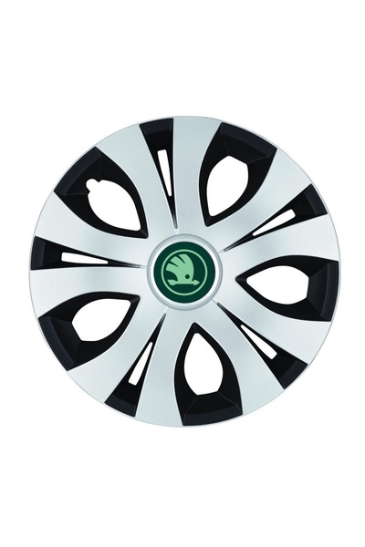 Autohelix MSA Set de 4 capace roți superioare gri-negre R14, compatibile cu S...