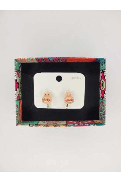 ÖZÇTAKI Steel Children's Earrings - Clip-On (Non-Pierced) - Labubu Model - fo...