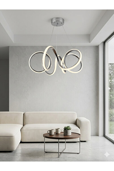 Zeya Lighting Yüksek Aydınlatmalı Kuğu Model krom kaplama sarkıt modern 3 ren...