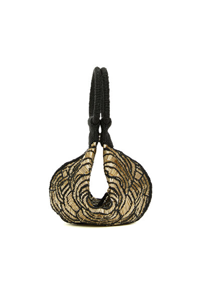 Network Renkli Boncuk İşlemeli Kadın Clutch