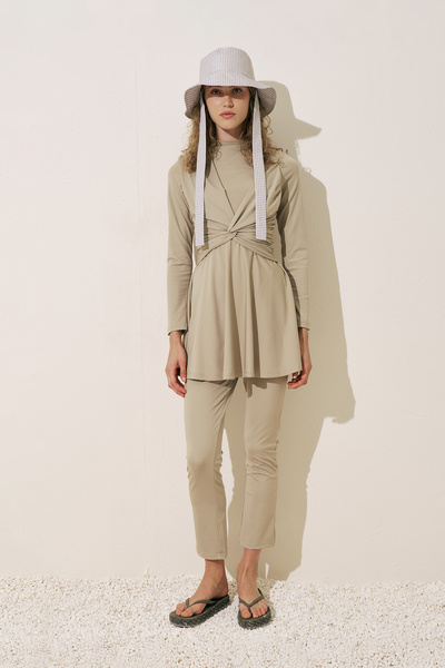 Manuka Knitted Mayo with Knot Detail Green