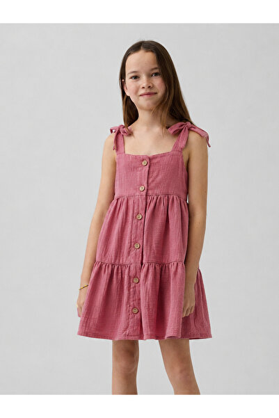 Overdo Girl's Cotton Muslin Fabric Strap Dress