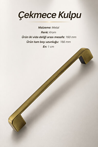 NZB Mobilya Banyo Mutfak Dolabı Çekmece Kapı Dolap Kapak Kulpu Kulbu Metal 16...