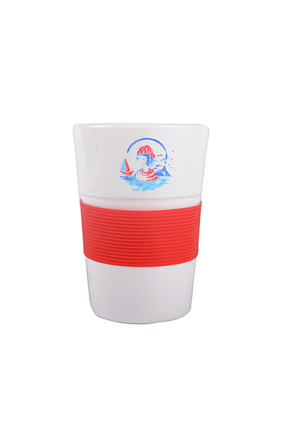 Generic Brand Sailor Girl Ceramic Mug with Silicone Band