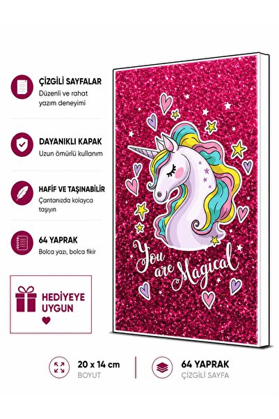 4nio Fuchsia magična jednorog svetlucava sveska