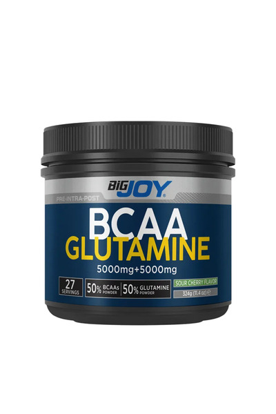 Bigjoy Bcaa Glutamine Cherry 324Gr 27 Servings Bcaa Glutamine Amino Acid