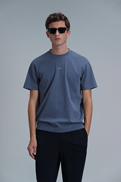Lufian Antony Modern Graphic T-shirt Σκούρο Μπλε