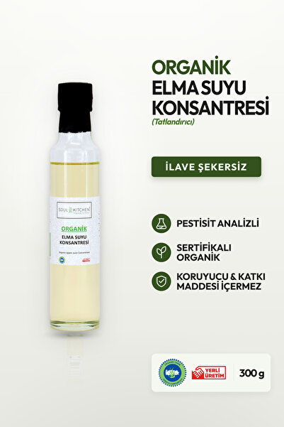 Soul Kitchen Organik Ürünler Organik Sertifikalı Elma Suyu Konsantresi Katkıs...