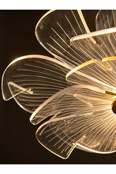 Luna Lighting Melek Model Gold Kaplama 3 Renk Metal Salon Mutfak Oturma Yatak Odası Modern Led Sarkıt Avize
