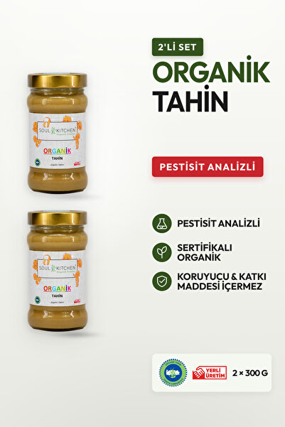 Soul Kitchen Organik Ürünler Organik Tahin Katkısız Doğal 300 g 2’li Avantaj ...