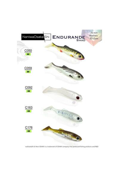 Genel Markalar Naniwa Osaka Shi Endurande Shad 70mm Silikon Yem