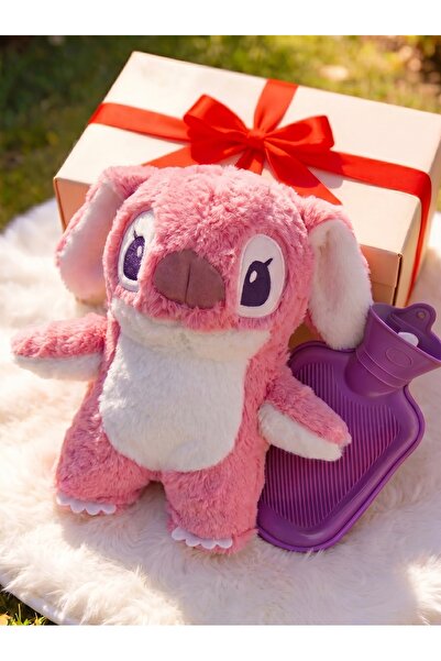 PoppyPlays Pembe Stitch Sıcak Su Torbası Peluş - Sıcaklığın Sevimliliği, Sevg...