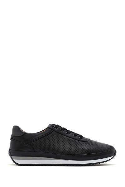 Derimod Erkek Siyah Bağcıklı Deri Spor Ayakkabı, Casual Sneaker 26SFD6741DI
