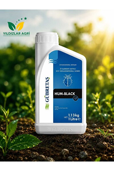 GÜBRETAŞ Hum-Black 1lt Humik Fulvik Asit içeren iz elementli Organomineral Gübre