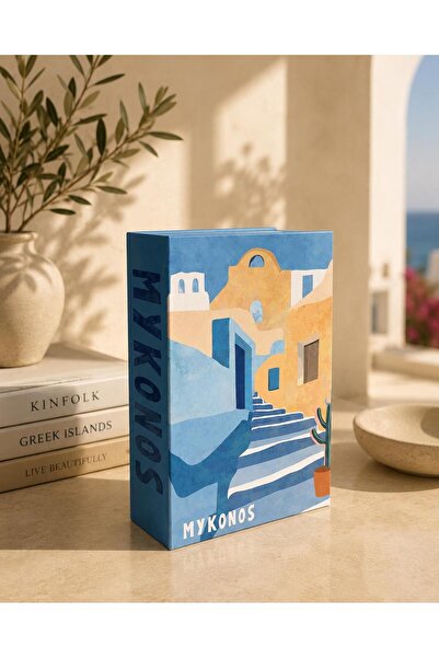 4nio CUTIE DE CĂRȚI DECORATIVE MYKONOS