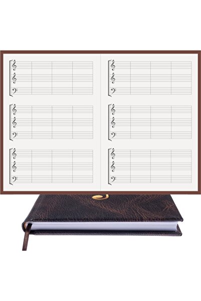 BİDEFTER Piano Notepad (SAB) 100% Handmade, Hand Stitched (THREAD SEWING) Coa...