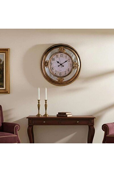 PAN HOME ساعة حائط فايدرا D58cm-ذهبي