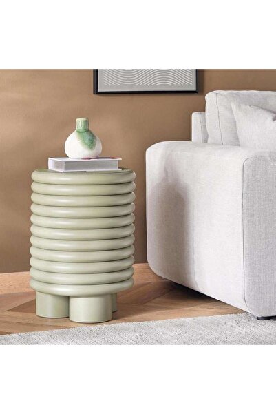 PAN HOME Pietra End Table Round Pu - Green