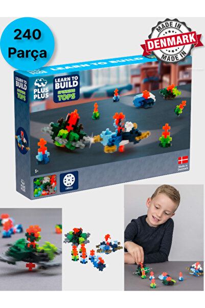 TOYFEST Plus - Plus Minecraft Temalı Learn to Build Spinning Tops Renkli Topa...