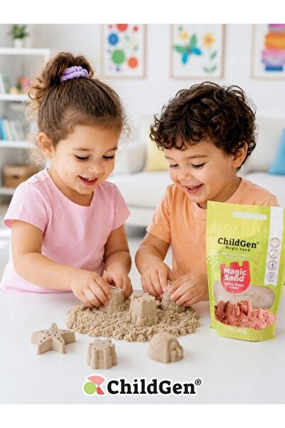 ChildGen عبوة إعادة تعبئة رمل اللعب الحركي الطبيعي 907 جرام - أزرق