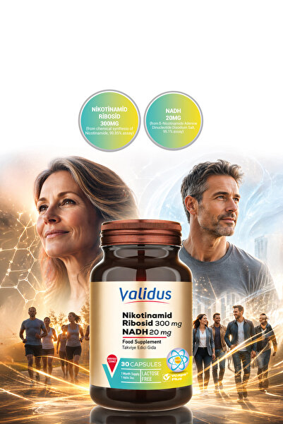 Validus Nikotinamid Ribosid 300 mg + NADH 20 mg 30 Capsules