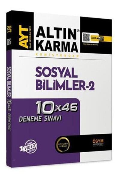 Altın Karma Yayınları Ayt Sosyal Bilimler 2 10x46 Deneme Sınavı