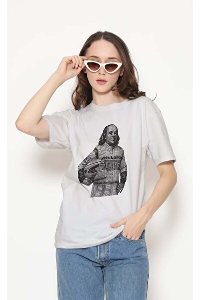buzagi tasarım ürünleri Urban Regular Fit Unisex White T-Shirt
