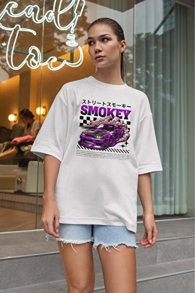 buzagi tasarım ürünleri Urban Oversize Unisex White T-Shirt