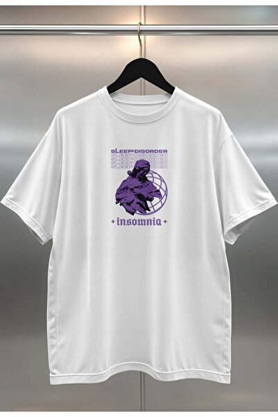 buzagi tasarım ürünleri Digital Printing Oversize White Unisex T-Shirt