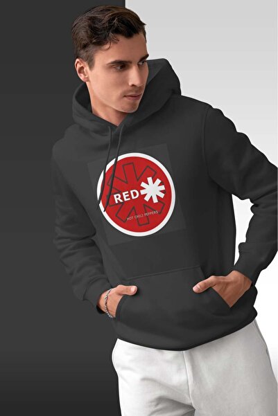 buzagi tasarım ürünleri سويت شيرت بقلنسوة كبير الحجم للجنسين من Red Hot Chili...